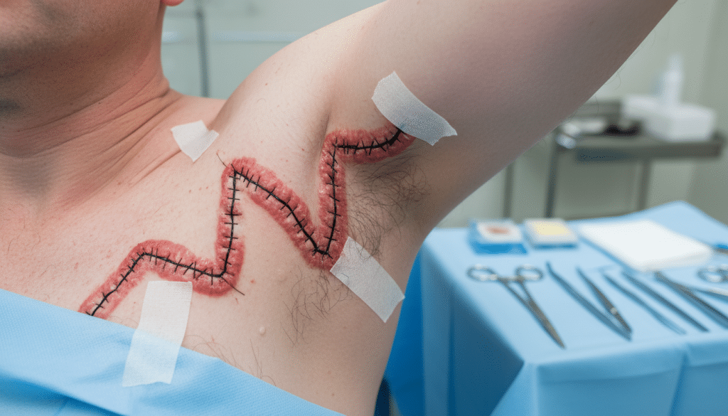 Akne inversa OP Achsel Akne inversa OP Achsel