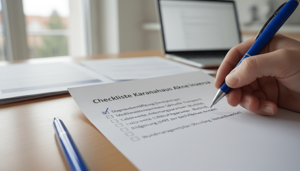 Checkliste Krankenhaus Akne inversa Checkliste Krankenhaus Akne inversa