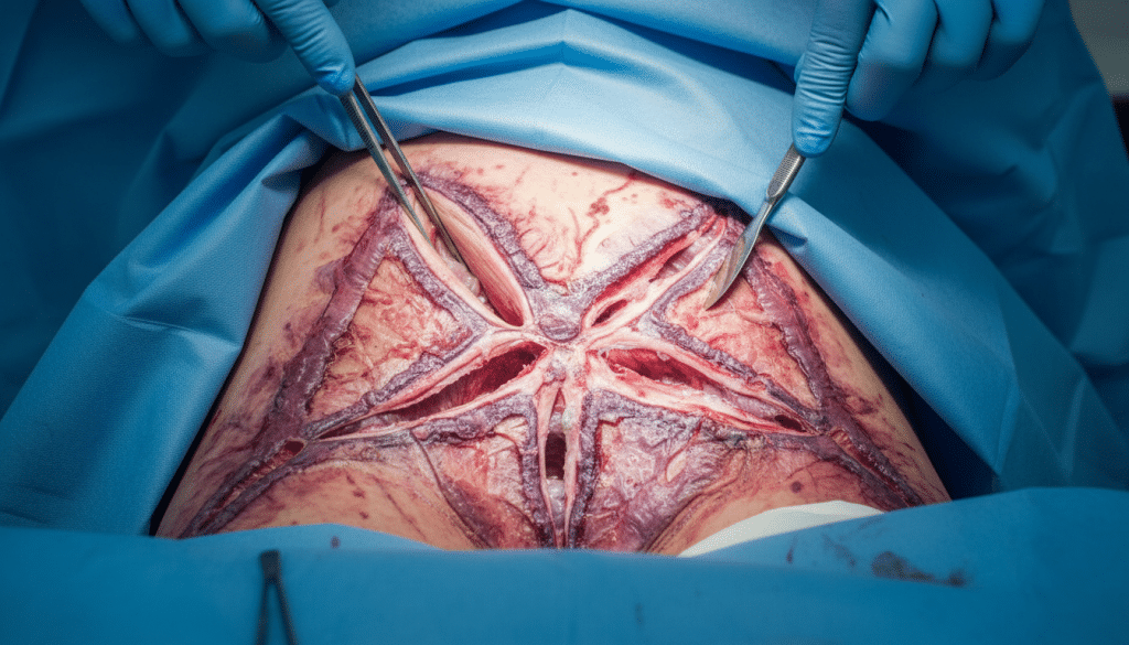 OP Akne inversa Fistelgänge OP Akne inversa Fistelgänge