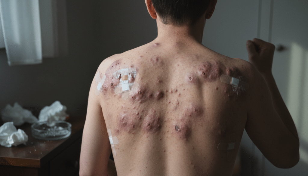 Stress Schub Akne inversa Stress Schub Akne inversa